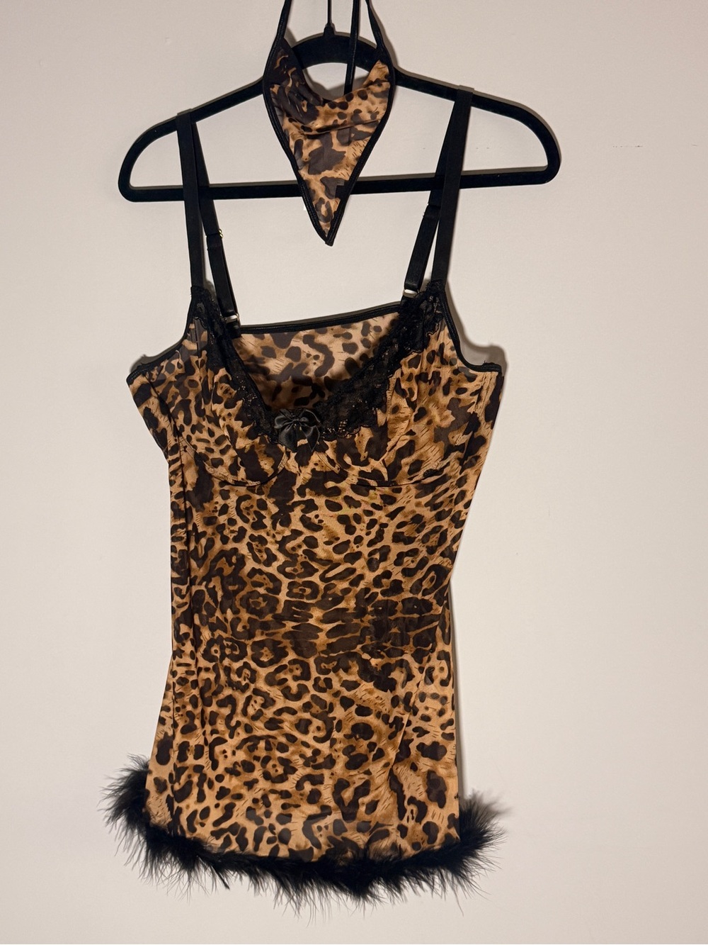 SHEIN Leopard Print Negligee with Matching Thong